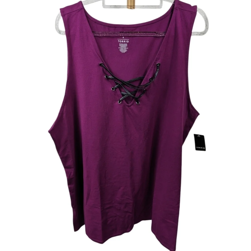 Torrid NWT Lace Up Tank Sz 5